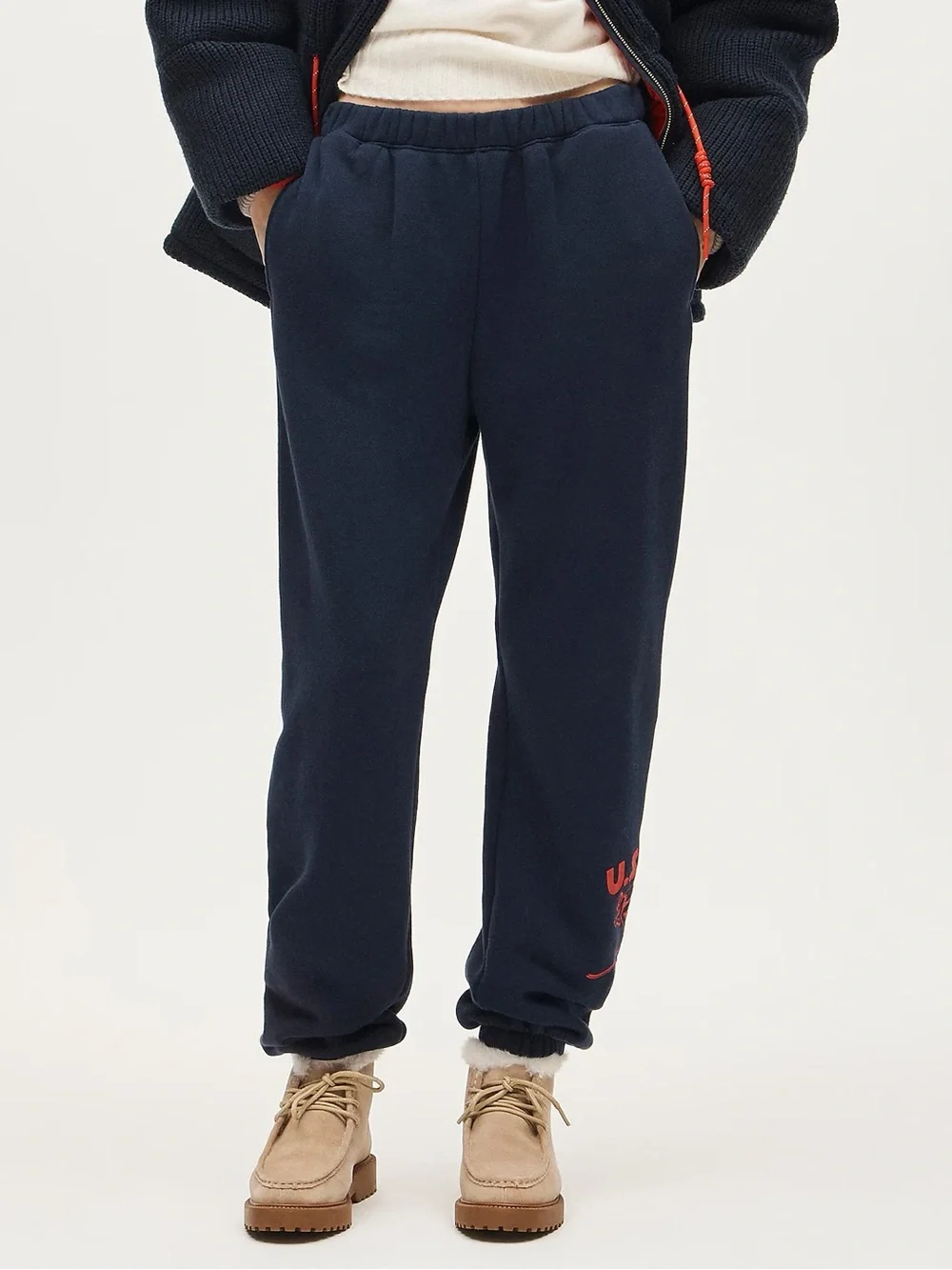 U.S. Ski & Snowboard by J. Crew heritage terry graphic jogger pant Size M CR118